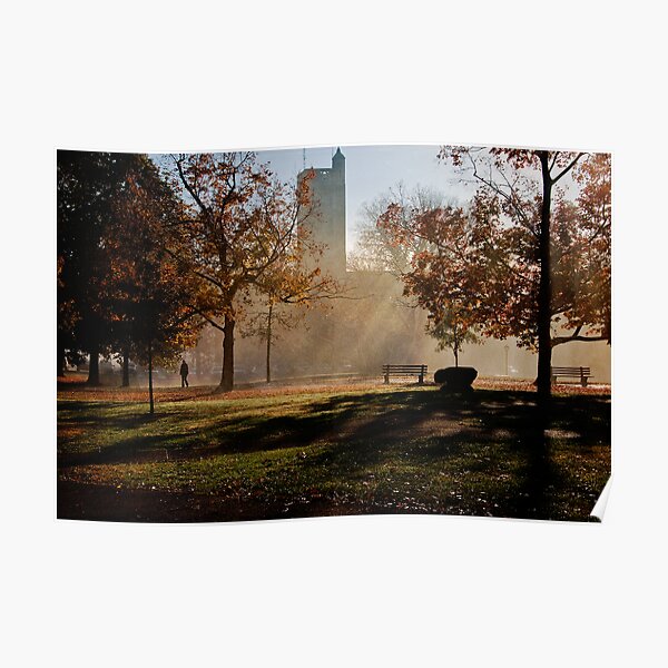 Autumn Morning Outside Pierce Hall Poster