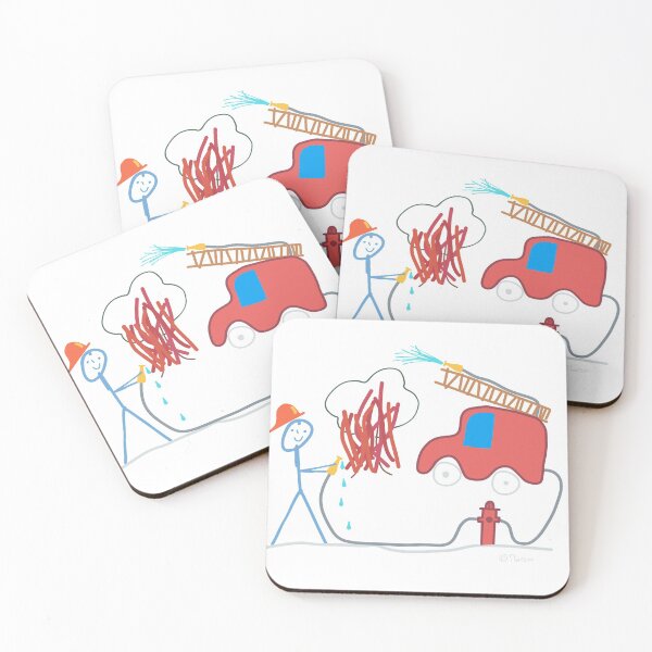Item preview, fire brigade stickman, occupation work honorary office designed and sold by KlareLinie.