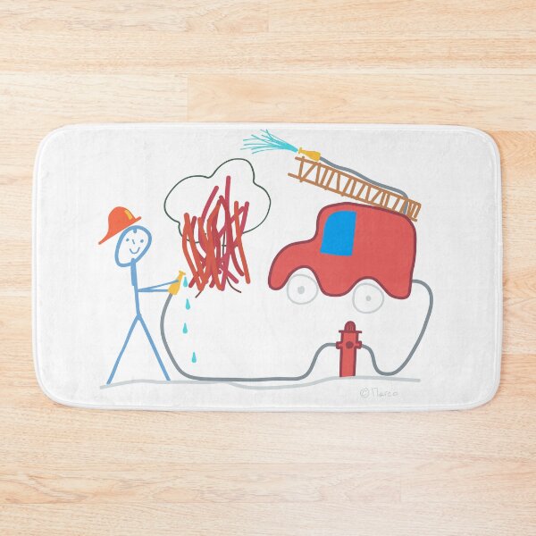 Item preview, fire brigade stickman, occupation work honorary office designed and sold by KlareLinie.