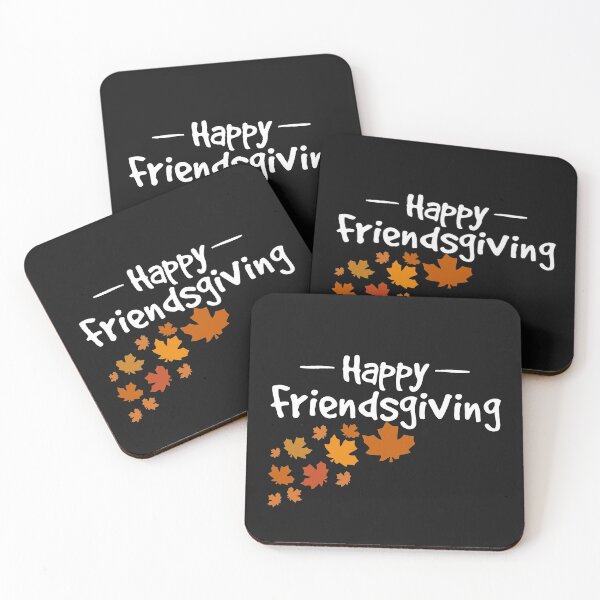Item preview, Happy Friendsgiving Cute Thanksgiving or Turkey day fall design with maple leaves  designed and sold by alenaz.