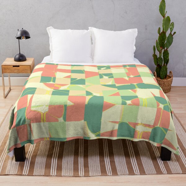 Item preview, Checkered green and salmon designed and sold by Gaspar Avila.