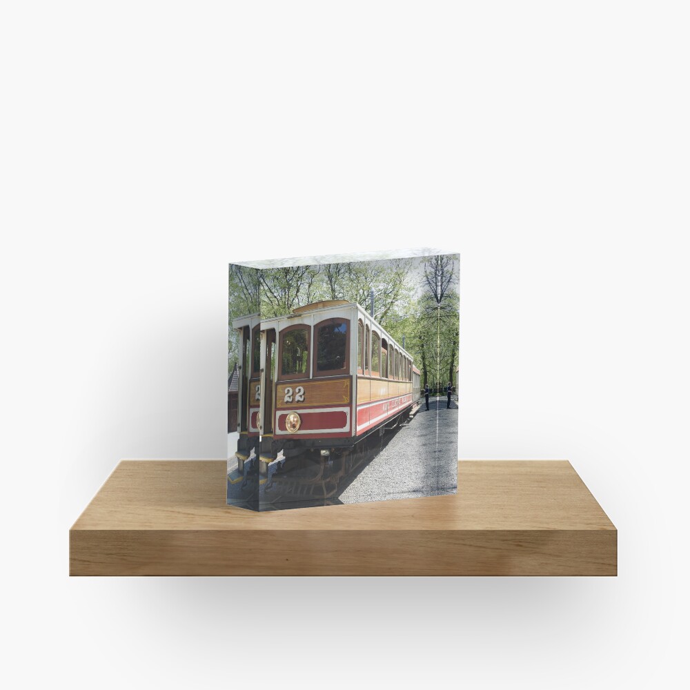Isle of Man Vintage Victorian Electric Tram Railway at Laxey Acrylic Block