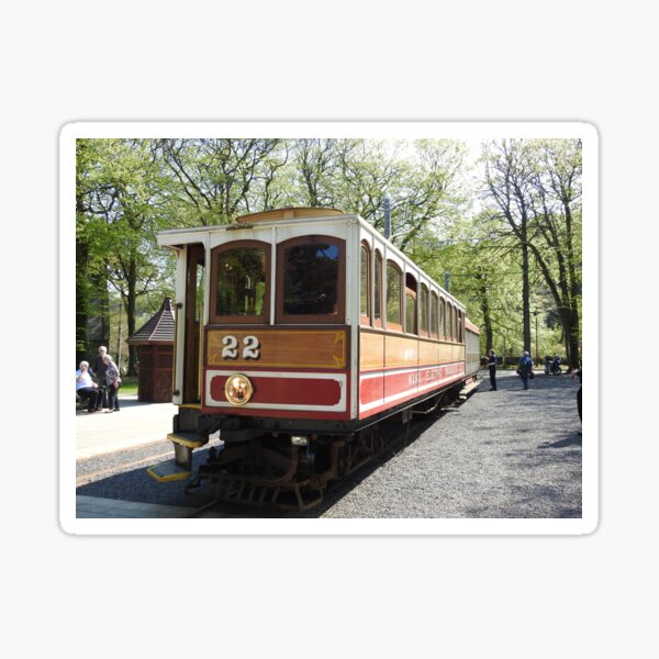 Isle of Man Vintage Victorian Electric Tram Railway at Laxey Sticker