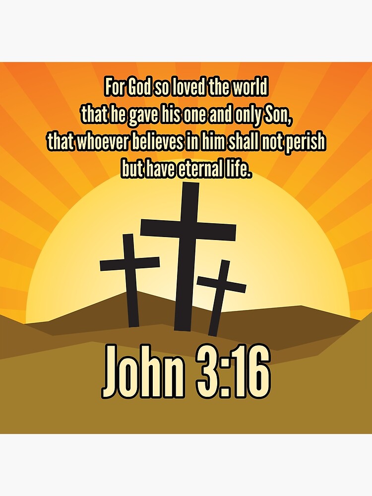 Most Quoted Bible Verses John 3:16 - The Most Quoted Bible Verses" Greeting Card By Andyrenard |  Redbubble
