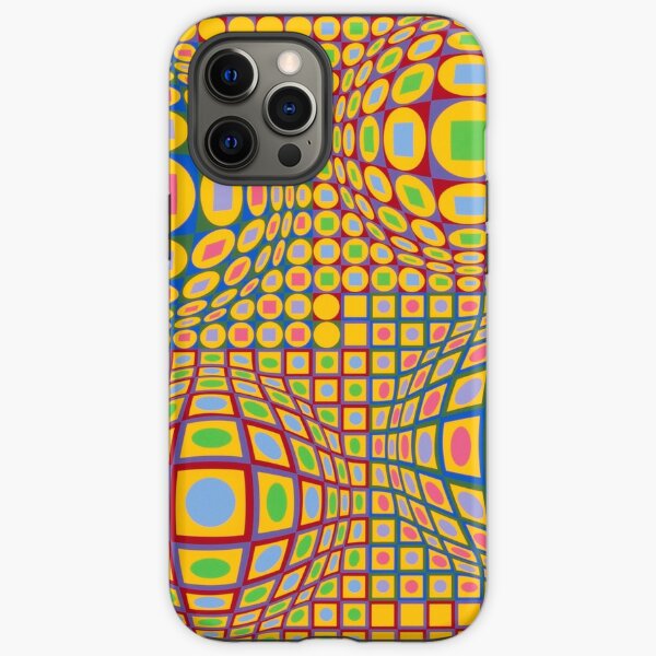 Op Art. Victor #Vasarely, was a Hungarian-French #artist, who is widely accepted as a #grandfather and leader of the #OpArt movement iPhone Tough Case