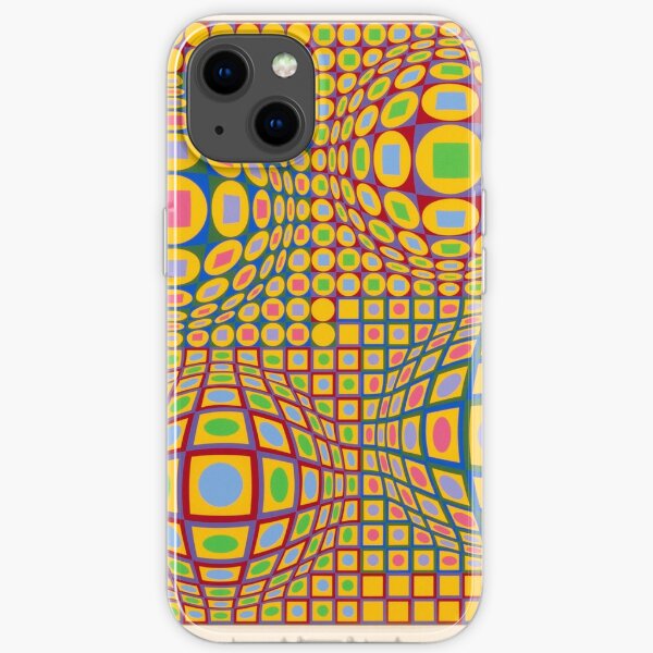 Op Art. Victor #Vasarely, was a Hungarian-French #artist, who is widely accepted as a #grandfather and leader of the #OpArt movement iPhone Soft Case