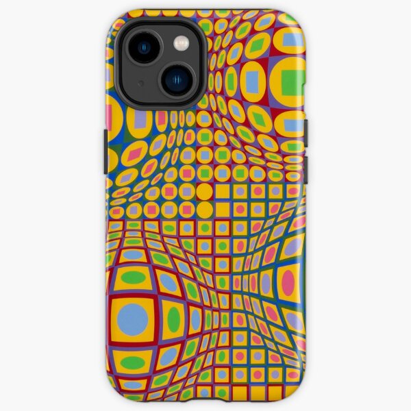 Op Art. Victor #Vasarely, was a Hungarian-French #artist, who is widely accepted as a #grandfather and leader of the #OpArt movement iPhone Tough Case