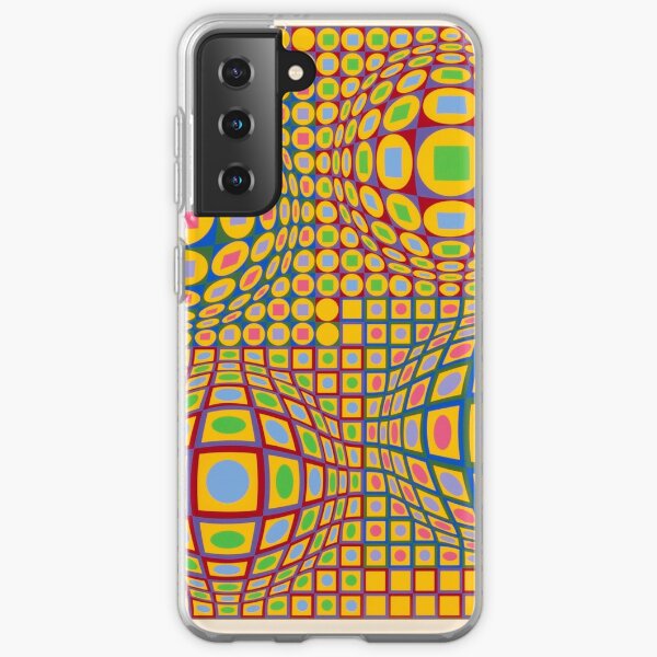 Op Art. Victor #Vasarely, was a Hungarian-French #artist, who is widely accepted as a #grandfather and leader of the #OpArt movement Samsung Galaxy Soft Case