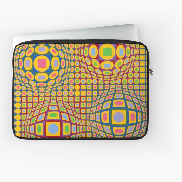 Op Art. Victor #Vasarely, was a Hungarian-French #artist, who is widely accepted as a #grandfather and leader of the #OpArt movement Laptop Sleeve