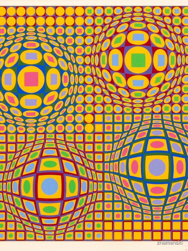 Op Art. Victor #Vasarely, was a Hungarian-French #artist, who is widely accepted as a #grandfather and leader of the #OpArt movement by znamenski