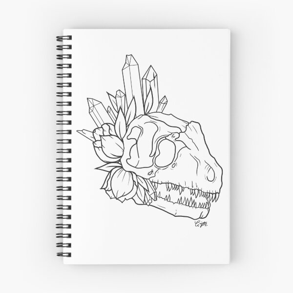 Item preview, neo traditional dinosaur skull designed and sold by Cajsa Lindqvist.