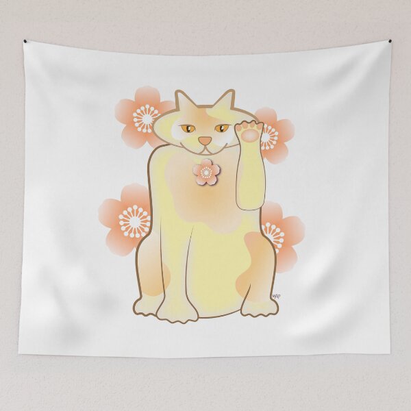 Item preview, Sakura Lucky Cat designed and sold by MikeAdamsArtist.