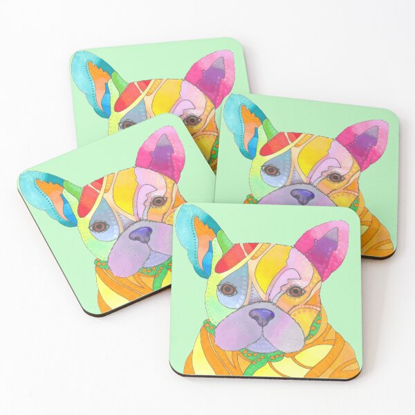 Item preview, Pop Goes the Princess - French Bulldog Pop Art - Mint Green designed and sold by JaneWrenArt.