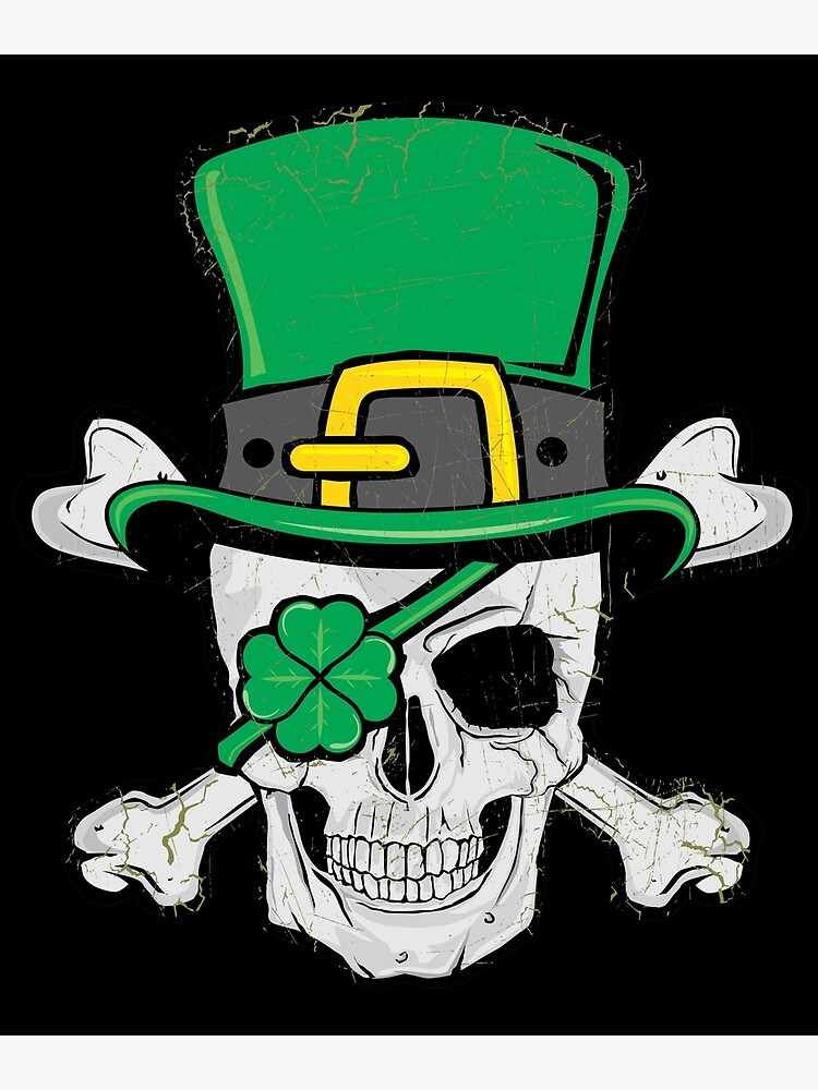St. Patricks Day Shirt Irish Pirate Skull And Cross Bones St. Patricks Day Shirt Irish Pirate Skull And Cross Bones