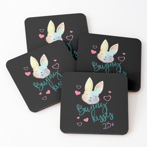Item preview, Cute Bunny Kisses 25 Cents Easter graphic with Hearts designed and sold by tronictees.