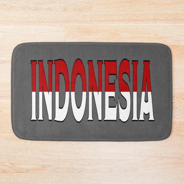 Item preview, Indonesia Font With Indonesian Flag designed and sold by Havocgirl.