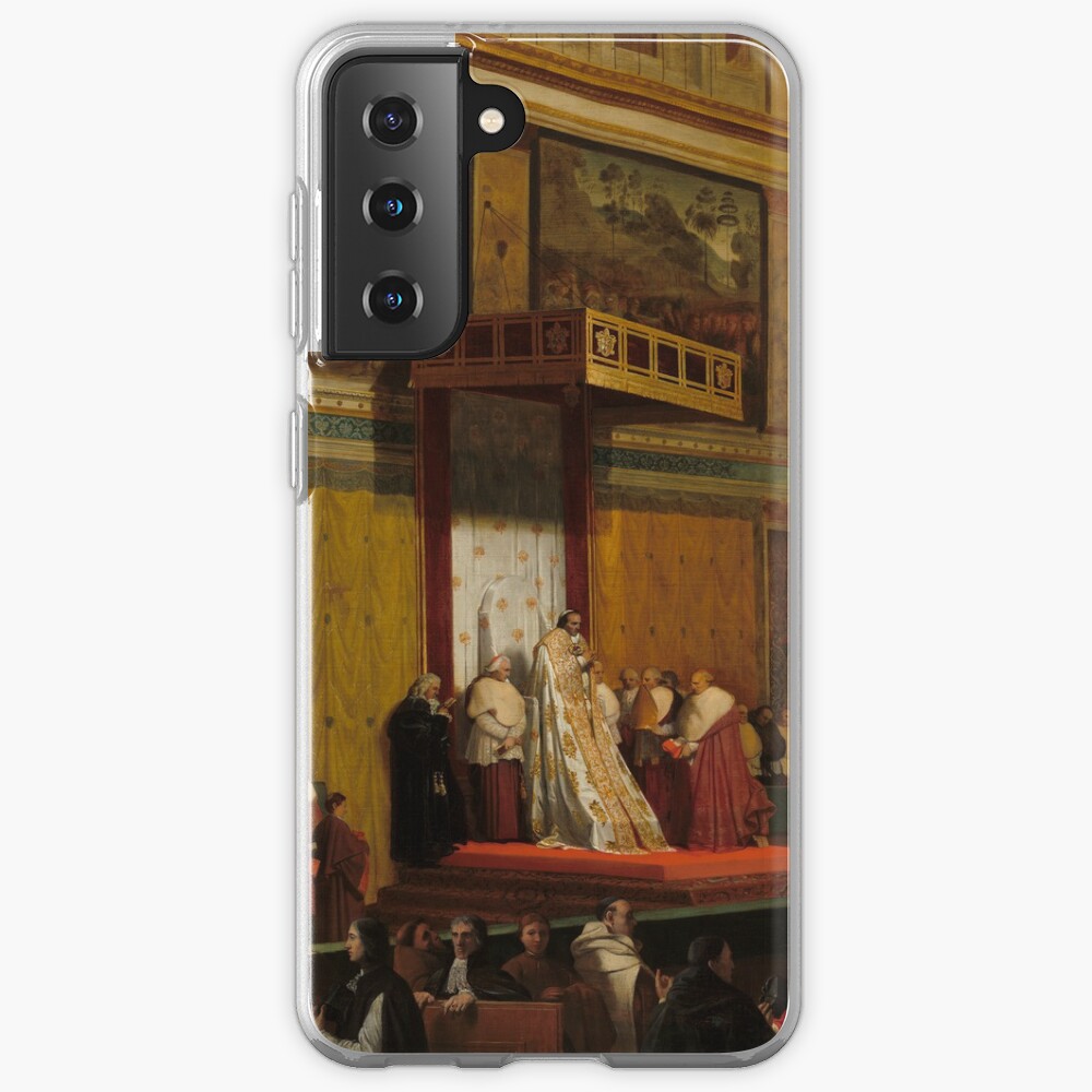 Pope Pius VII in the Sistine Chapel Oil Painting by Jean-Auguste-Dominique Ingres Case & Skin for Samsung Galaxy