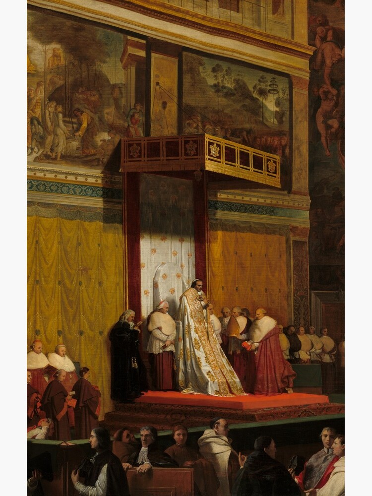 Pope Pius VII in the Sistine Chapel Oil Painting by Jean-Auguste-Dominique Ingres by podartist