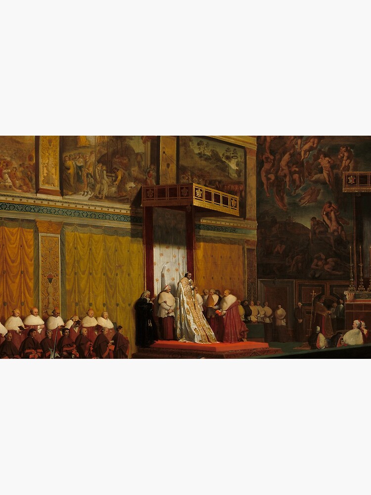 Pope Pius VII in the Sistine Chapel Oil Painting by Jean-Auguste-Dominique Ingres by podartist