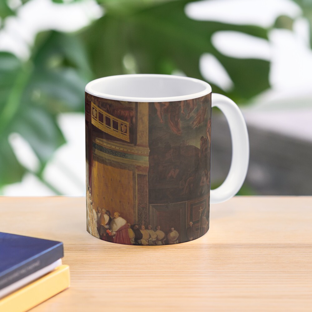 Pope Pius VII in the Sistine Chapel Oil Painting by Jean-Auguste-Dominique Ingres Mug