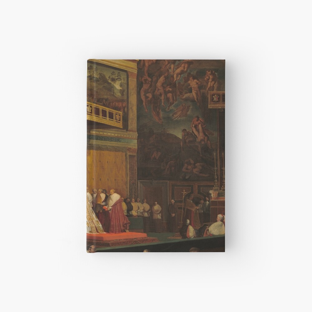 Pope Pius VII in the Sistine Chapel Oil Painting by Jean-Auguste-Dominique Ingres Hardcover Journal