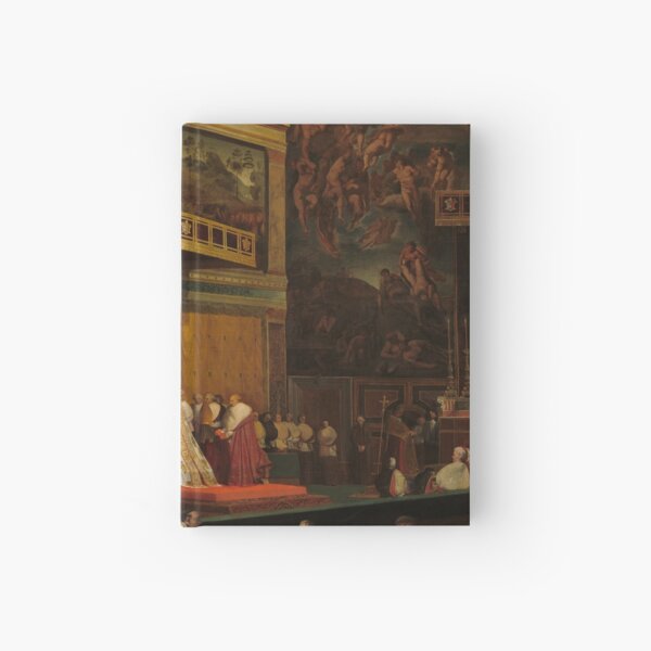 Pope Pius VII in the Sistine Chapel Oil Painting by Jean-Auguste-Dominique Ingres Hardcover Journal