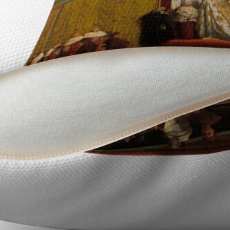 Alternate view of Pope Pius VII in the Sistine Chapel Oil Painting by Jean-Auguste-Dominique Ingres Throw Pillow