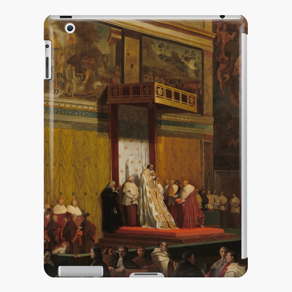 Pope Pius VII in the Sistine Chapel Oil Painting by Jean-Auguste-Dominique Ingres iPad Case & Skin