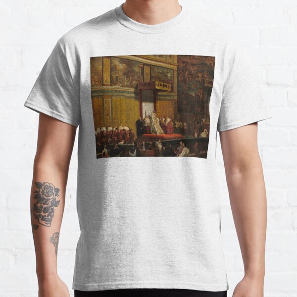 Pope Pius VII in the Sistine Chapel Oil Painting by Jean-Auguste-Dominique Ingres Classic T-Shirt