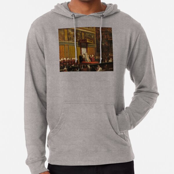 Pope Pius VII in the Sistine Chapel Oil Painting by Jean-Auguste-Dominique Ingres Lightweight Hoodie