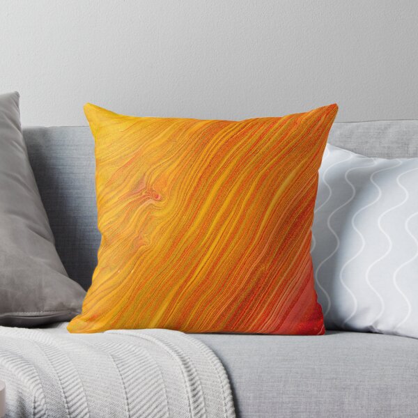 Ethereal Gold Marble Throw Pillow