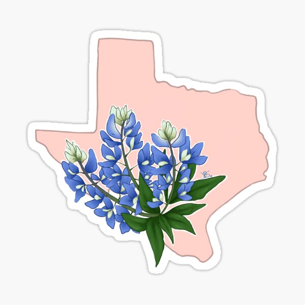 Glowforge State Flower Keychain Texas - Bluebonnets