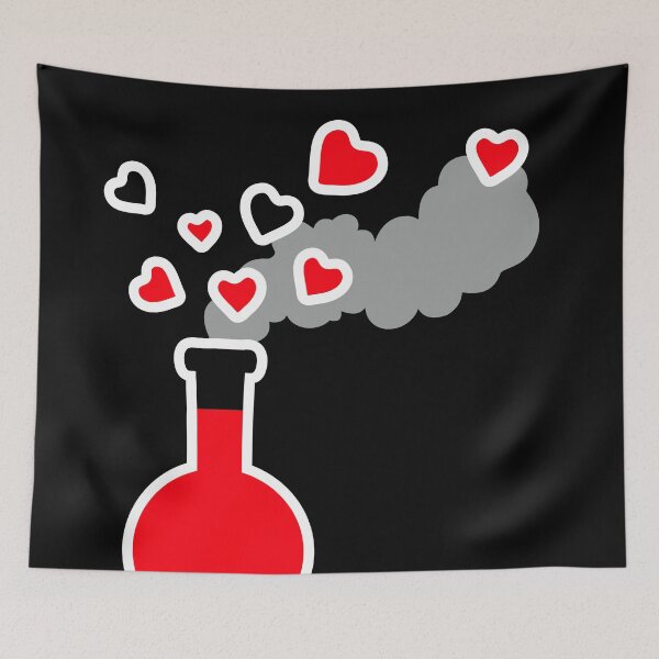Item preview, Elixir of Love - Red Potion Laboratory Flask with Hearts designed and sold by XOOXOO.