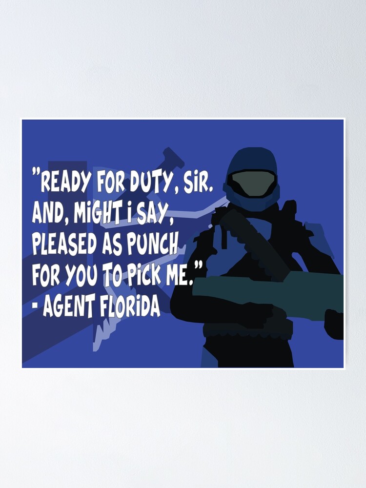 Red vs Blue Agent Quote #1" Poster for Sale by guardian493 |