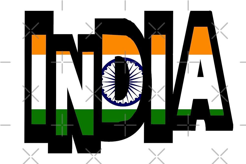 India Font With Indian Flag By Havocgirl Redbubble