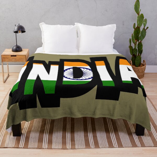 Item preview, India Font With Indian Flag designed and sold by Havocgirl.