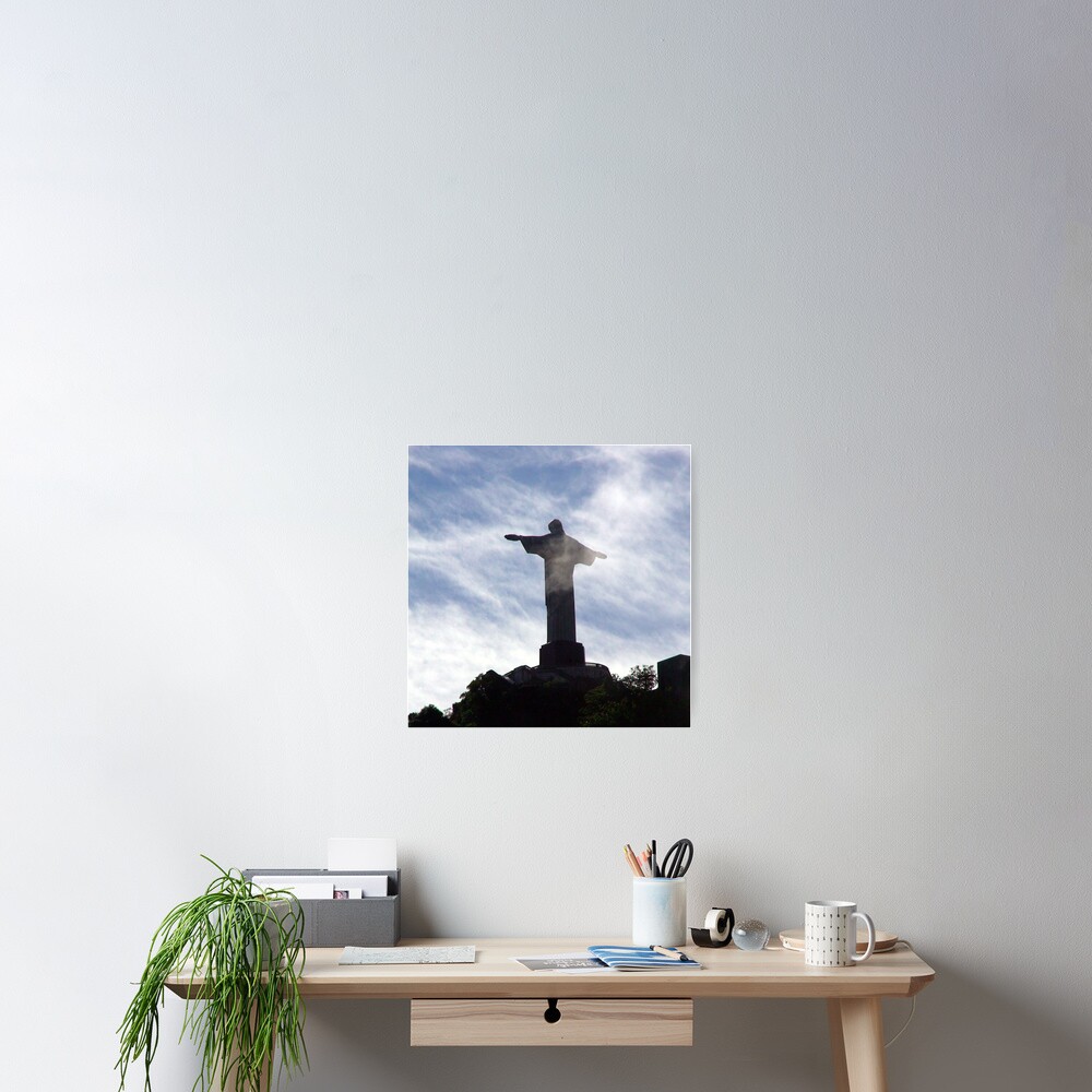 Corcovado in the clouds - a Rio Icon Poster