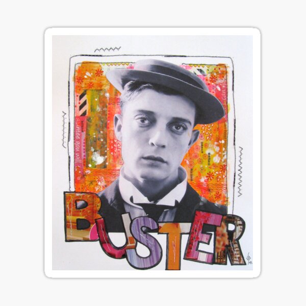 Buster Keaton Letters Sticker