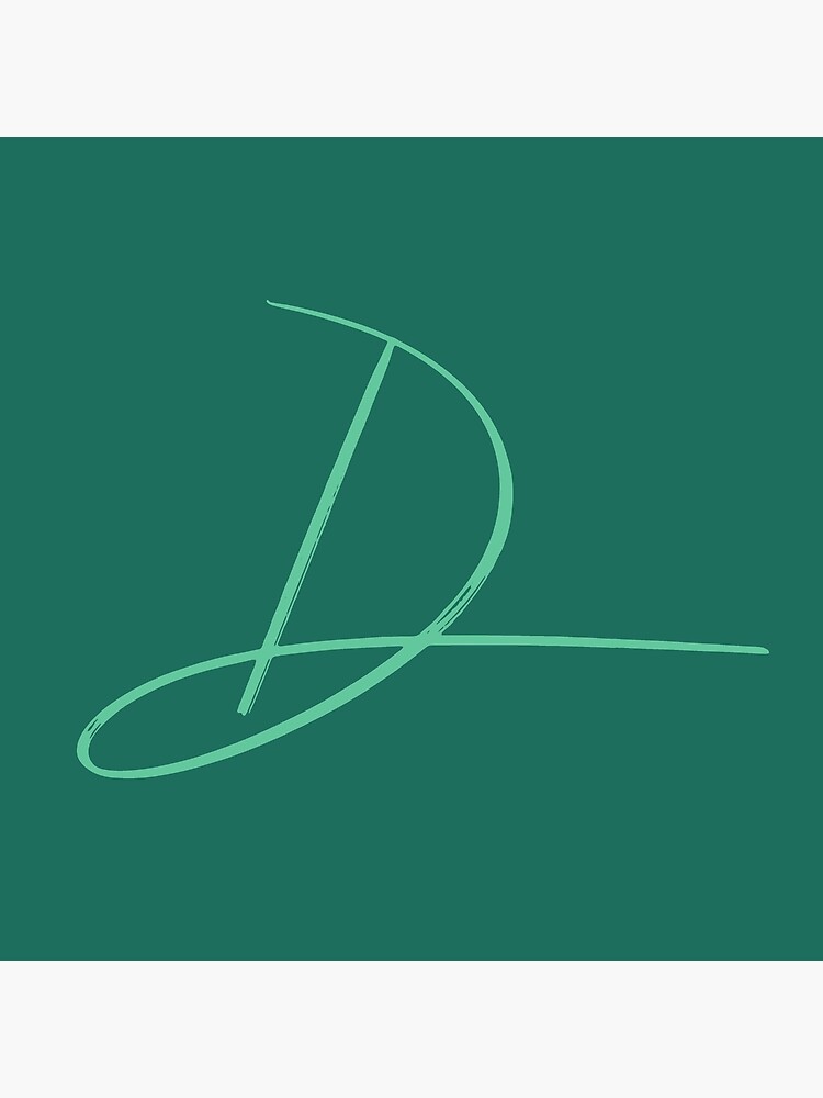Disover D Monogram (green Hand) Premium Matte Vertical Poster