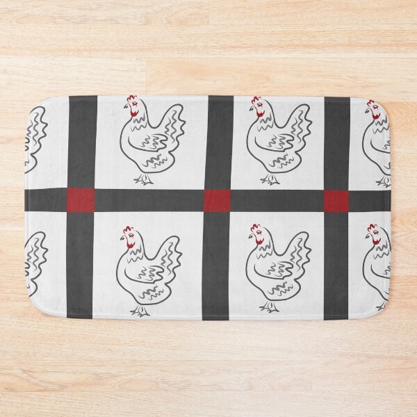 Item preview, Grey Gingham Roosters designed and sold by Annette Chabidon Studio.
