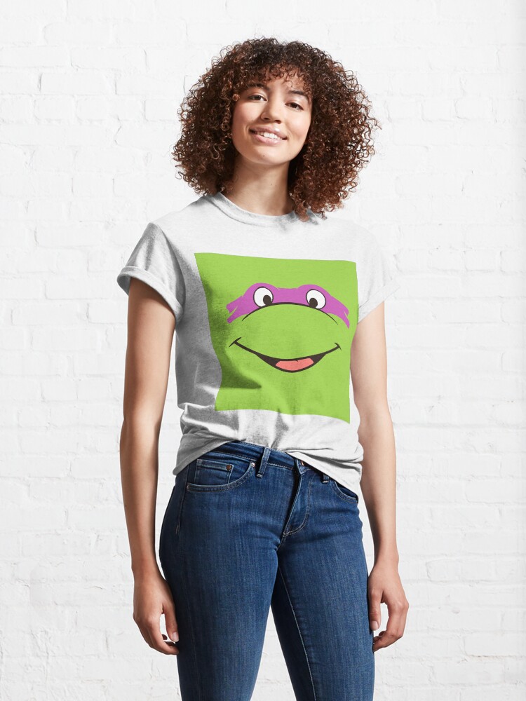 Thumbnail 4 of 7, Classic T-Shirt, TMNT Teenage Mutant Ninja Turtles Leonardo Michelangelo Donatello Raphael Mikey Green designed and sold by CanisPicta.