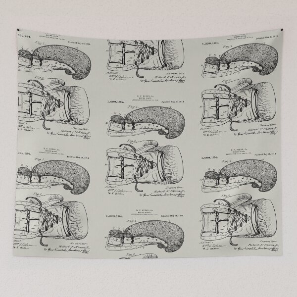 Item preview, Boxing Glove 1914 Patent Prints designed and sold by MadebyDesign.