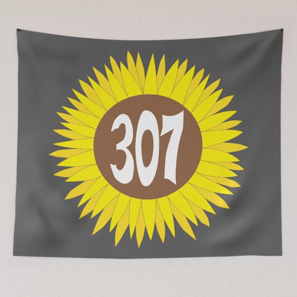 Item preview, Hand Drawn Wyoming Sunflower 307 Area Code designed and sold by itsrturn.