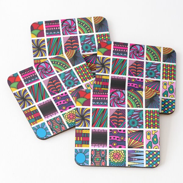 Item preview, Colourful geometric patterns designed and sold by OffbeatOctopus.