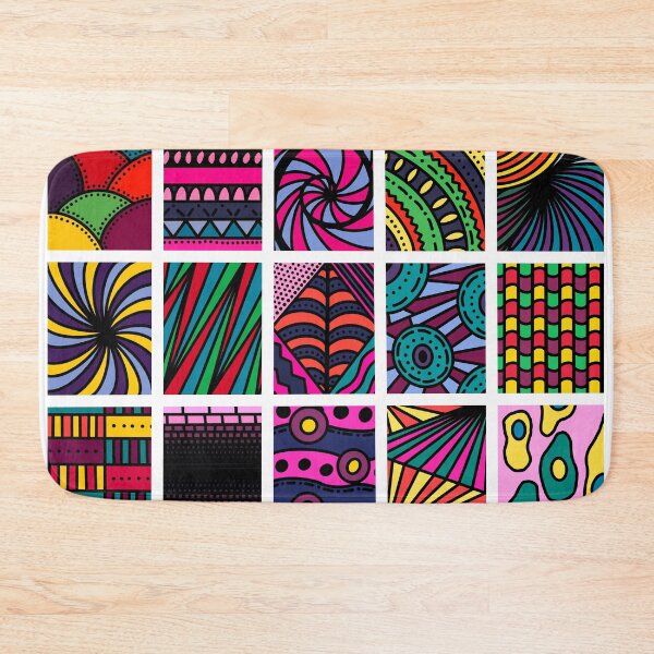 Item preview, Colourful geometric patterns designed and sold by OffbeatOctopus.