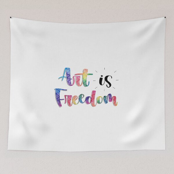 Item preview, Art Is Freedom - Positive Quote designed and sold by Angelica Herrera.