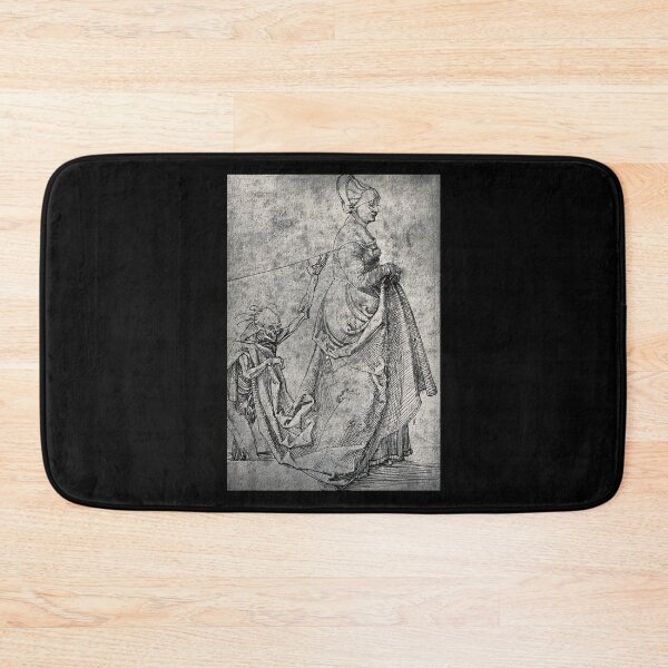 Item preview, An Elaborately Dressed Woman Is Being Followed By A Figure Of Death - Hans Baldung Grien - 1545 designed and sold by CrankyOldDude.