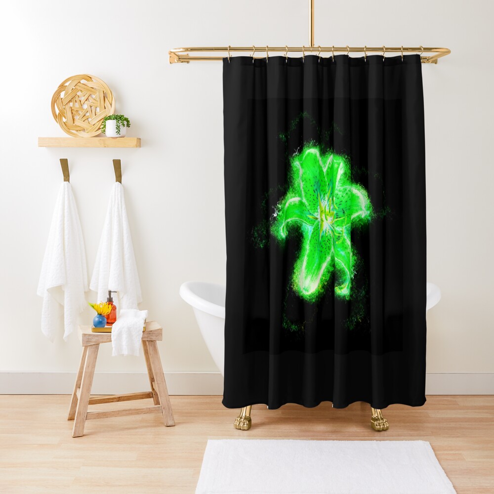 Blast Of Ash Green Shower Curtain