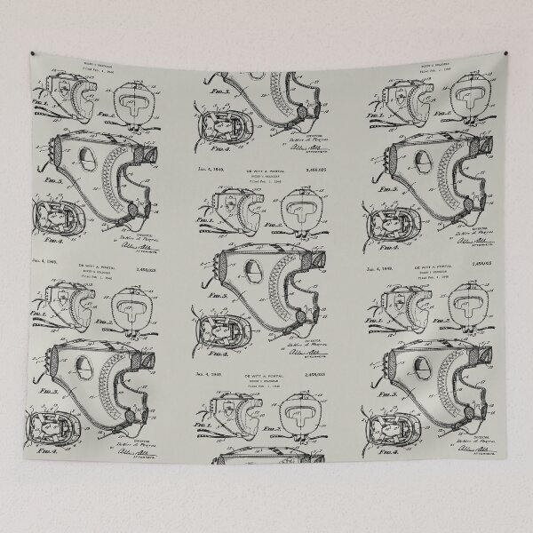 Item preview, Boxing Headgear Patent Prints 1946 designed and sold by MadebyDesign.