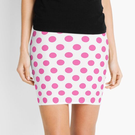 hot pink polka dot skirt